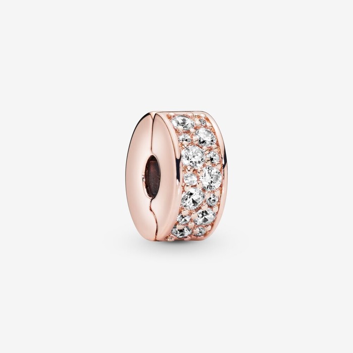 Juweel PANDORA - 781817CZ - ROSE CLEAR PAVE CLIP