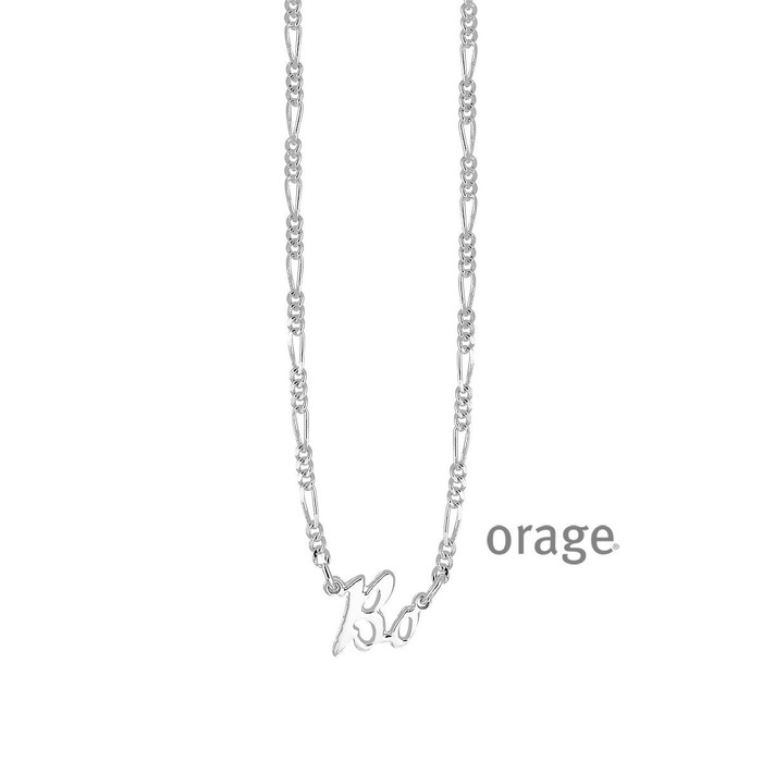 Juweel Orage naamketting figaro Zilver 925 NKM-FIG50ROD 