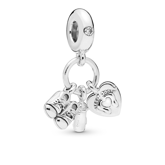 Juweel PANDORA - 798106CZ - BABY BOTTLE AND SHOES