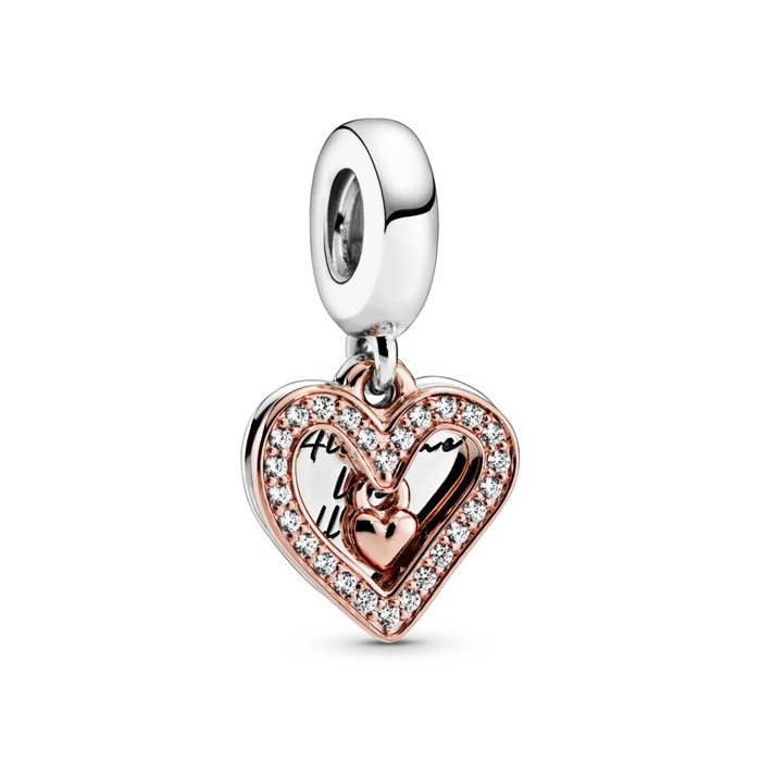 Juweel PANDORA - 788693C01 - SPARKLING FREEHAND HEART DANGLE