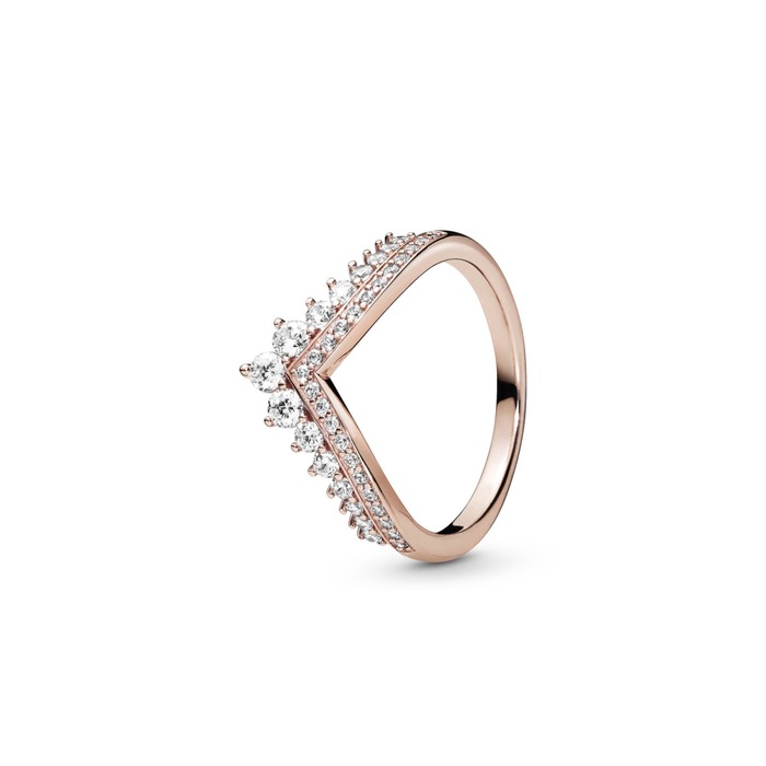 Juweel PANDORA ROSE - 187736CZ - PRINCESS WISHBONE RING