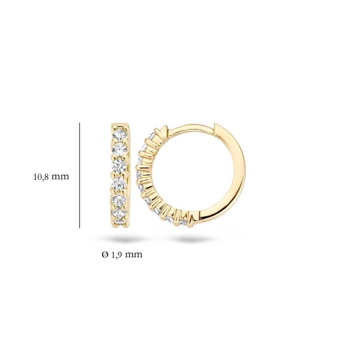 Juweel Blush Oorringen 7134YZI - Geel Goud 14 karaat met Zirconia