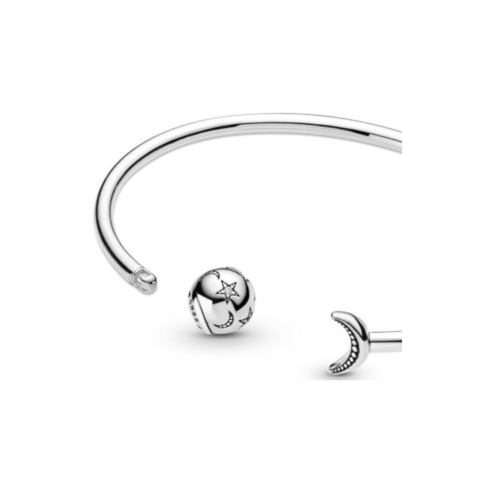 Juweel PANDORA MOON AND STAR OPEN BANGLE ZIRCONIUM 599120C01-1  16 cm