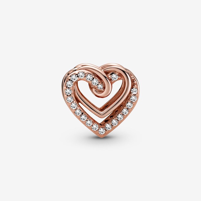 Juweel PANDORA Rose Sparkling Entwined Hearts 789270C01 