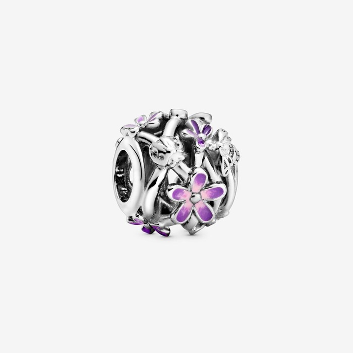 Juweel PANDORA OPENWORK PURPLE DAISY CHARM 798772C02 