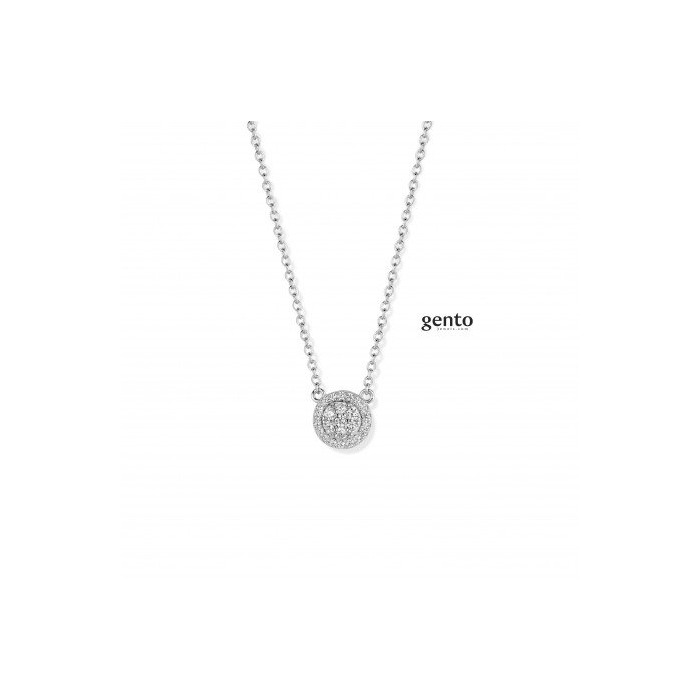 Juweel Gento collier zilver zirconium KB01/43 