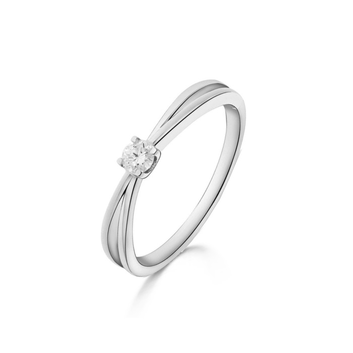 Juweel Beheyt ring solitaire 18 karaat witgoud diamant 9A3332/A 