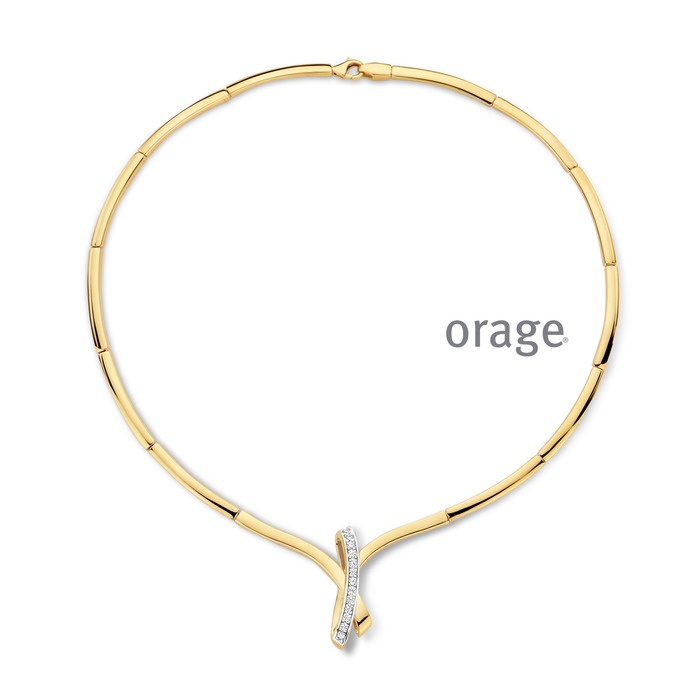 Juweel Orage collier pleetgoud AT054