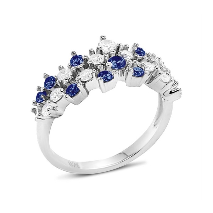 Juweel Silver Rose Ring R2143BLU