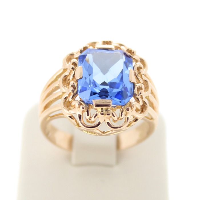 Ring_geelgoud_18karaat_Synthetischesteen_blauw_Tweedehands_CV-1404_Juwelier_Clem_Vercammen-1.jpg