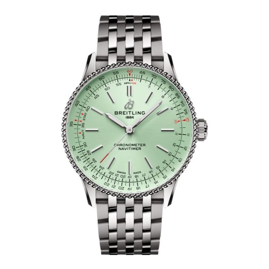 Horloge Breitling Navitimer Automatic 36 Mint green, green alligator A17327361L1A1 