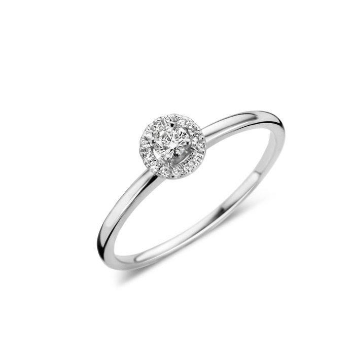 Juweel DULCI NEA SOLITAIRE 18 KARAAT WITGOUD/DIAMANT R32456WG