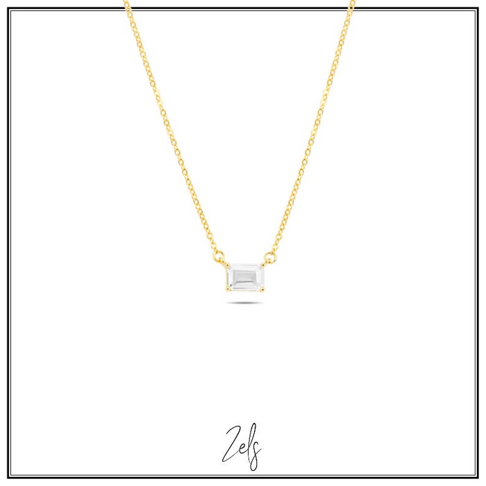 Juweel Zels collier zilver pleetgoud 62032AW