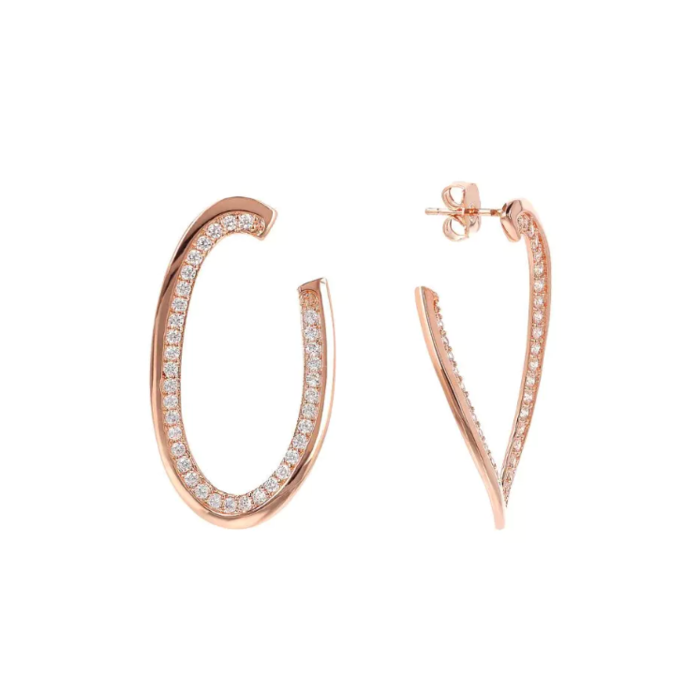 Juweel BRONZALLURE OVAL HOOP EARRINGS WSBZ02267.WR