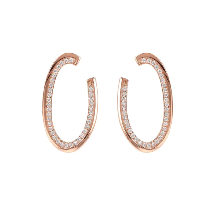 Juweel BRONZALLURE OVAL HOOP EARRINGS WSBZ02267.WR