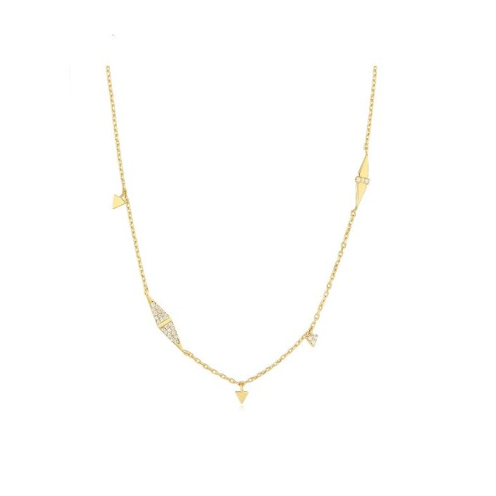 Juweel ANIA HAIE POLISHED PUNK GEOMETRIC SPARKLE CHAIN NECKLACE N053-06G 