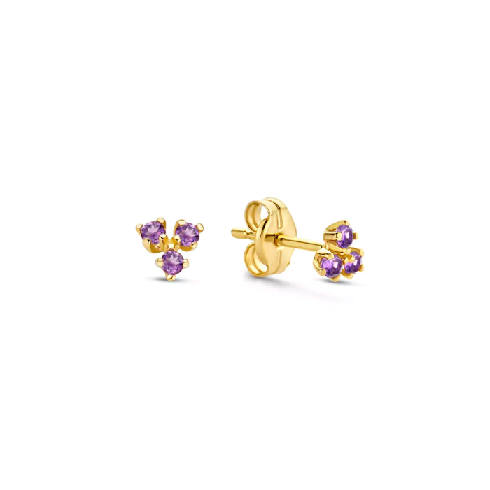 Juweel JACKIE TRIANGLE AMETHYST STUDS JKE20.018 