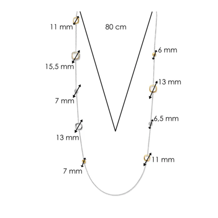 Juweel Ti Sento Milano Collier 34066MW/80 88888